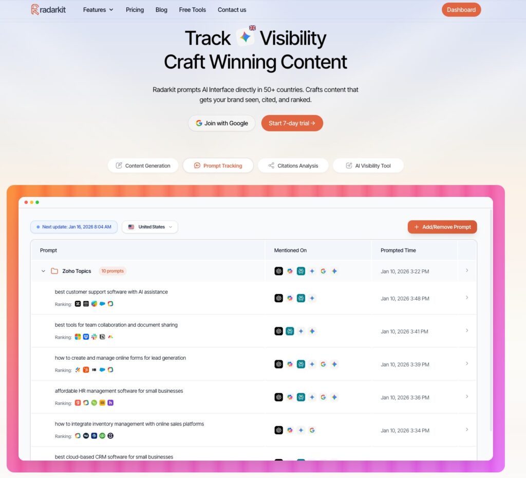 Radarkit SCrunch AI Alternative