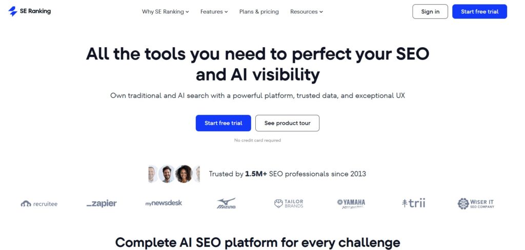 Seranking Best Scrunch AI Alternatives