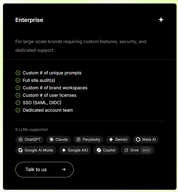 scrunch ai enterprise plan