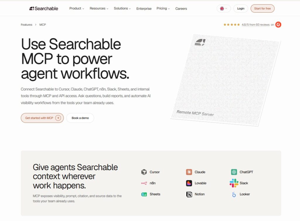 Searchable Review MCP