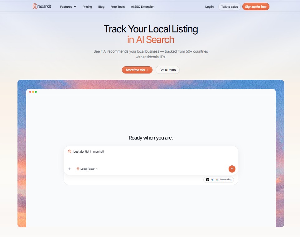 radarkit local radar