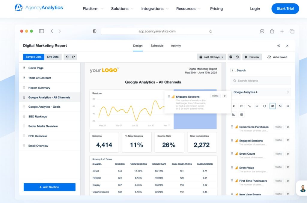 AgencyAnalytics Semrush Alternatives